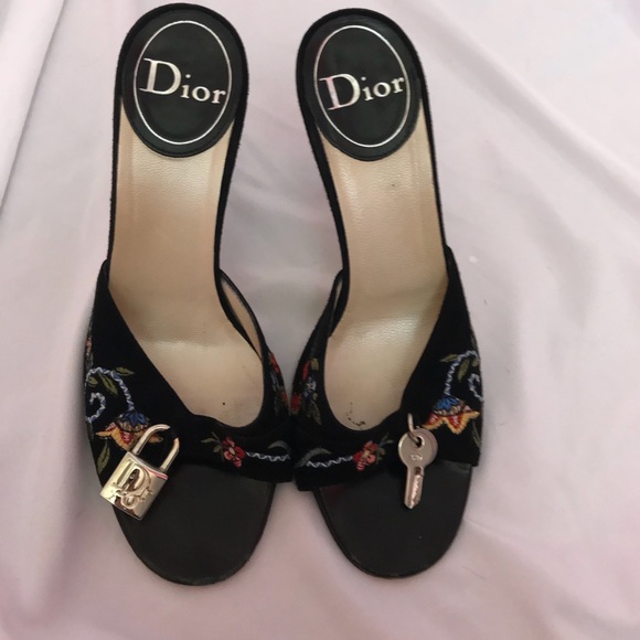 Dior Open toe high heel size 7 black - Picture 3 of 6